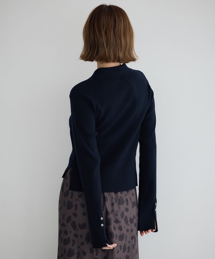 YECCA VECCA「襟付きニットカーディガン」|カーディガン|