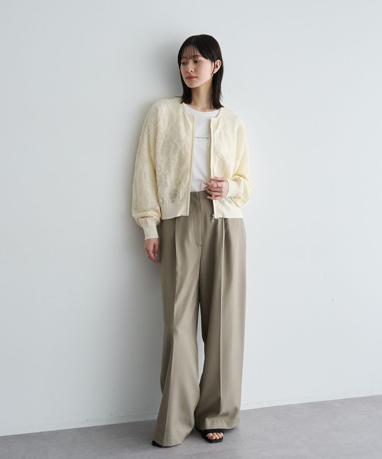 YECCA VECCA「ふくれジャガードニットブルゾン」|ブルゾン・スタジャン|