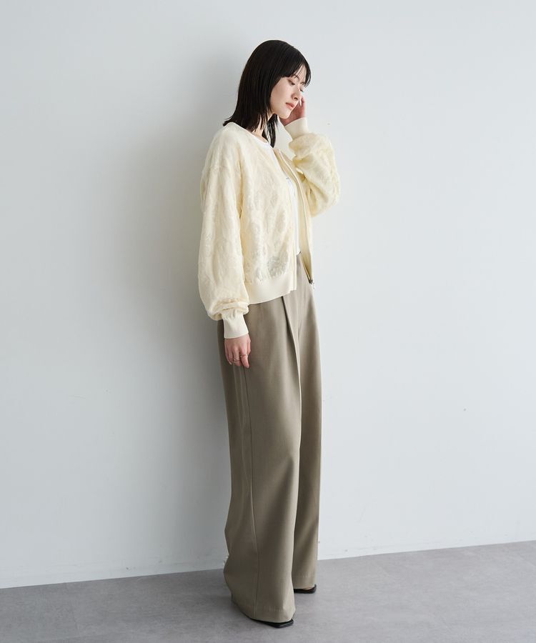 YECCA VECCA「ふくれジャガードニットブルゾン」|ブルゾン・スタジャン|