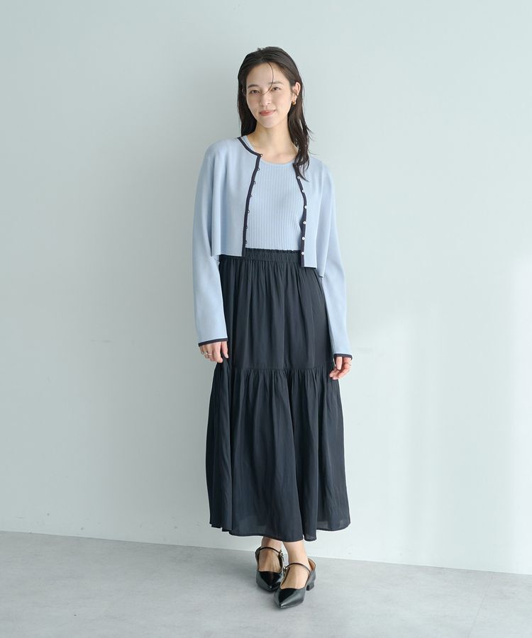 YECCA VECCA「【2点SET】カーディガンセットワンピース」|ワンピース|