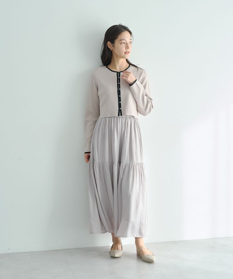 YECCA VECCA「【2点SET】カーディガンセットワンピース」|ワンピース|