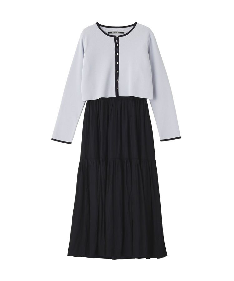 YECCA VECCA「【2点SET】カーディガンセットワンピース」|ワンピース|