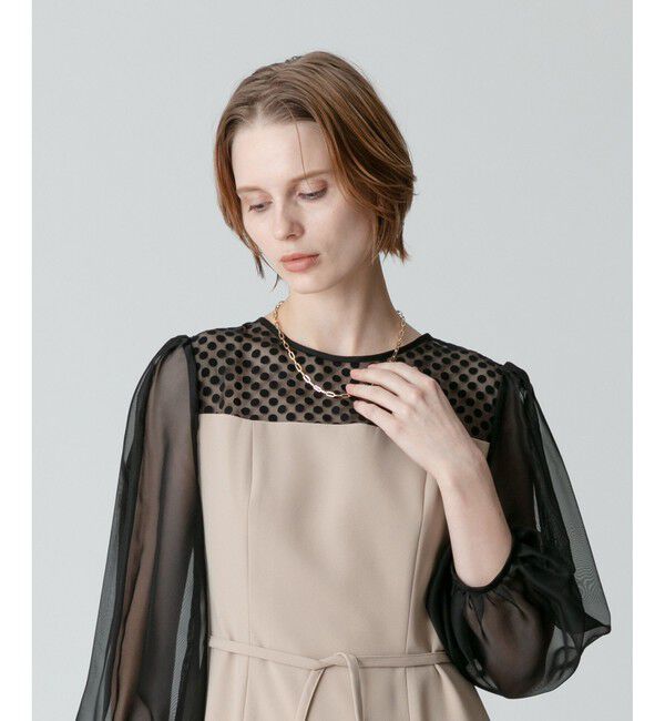 allureville「シアーコンビネーションワンピース」|ワンピース|