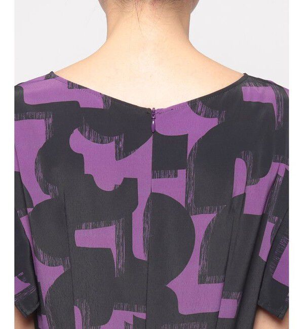 allureville「モダンジオメトリックプリントワンピース」|ワンピース|