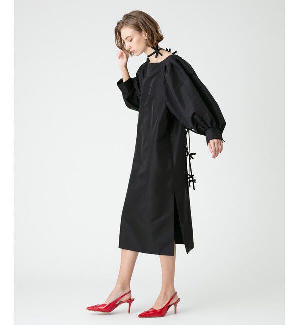 LOULOU WILLOUGHBY「【LOULOU WILLOUGHBY】メモリーツイルリボンワンピース」|ワンピース|