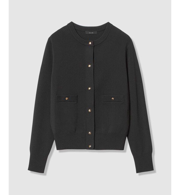 allureville「ポケットクルーカーディガン」|カーディガン|ブラック