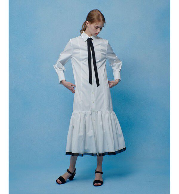 LOULOU WILLOUGHBY「【LOULOU WILLOUGHBY】メモリーツイルティアードシャツワンピース」|ワンピース|