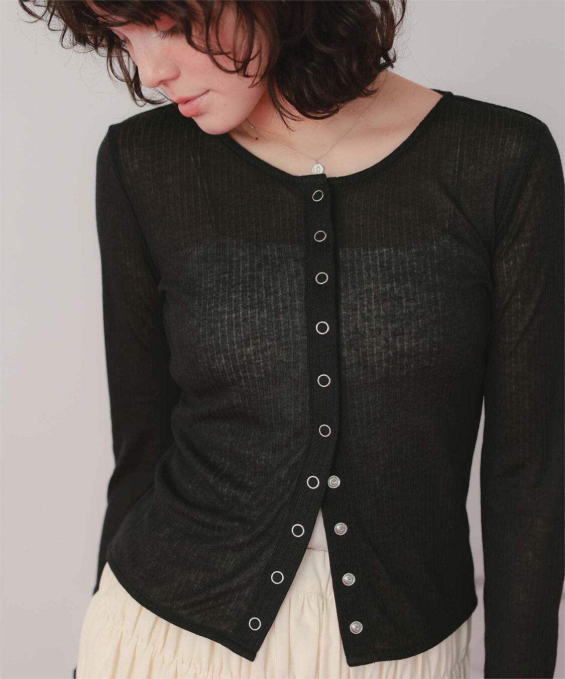 titivate「シアーテレコカーディガン」|ニット・セーター|