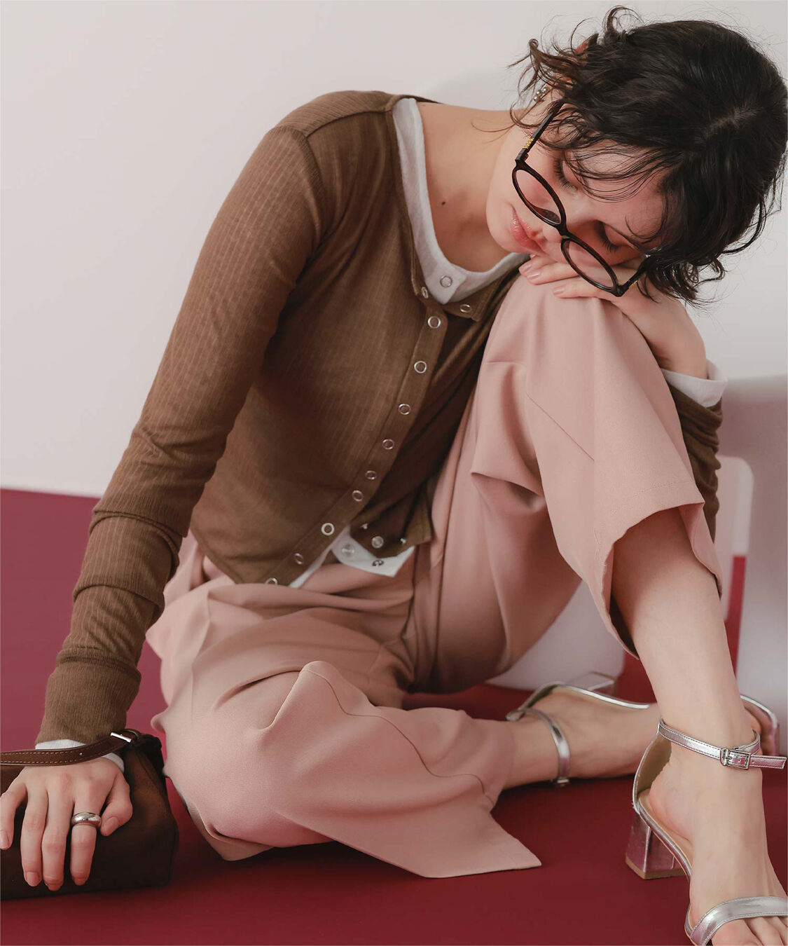 titivate「シアーテレコカーディガン」|ニット・セーター|