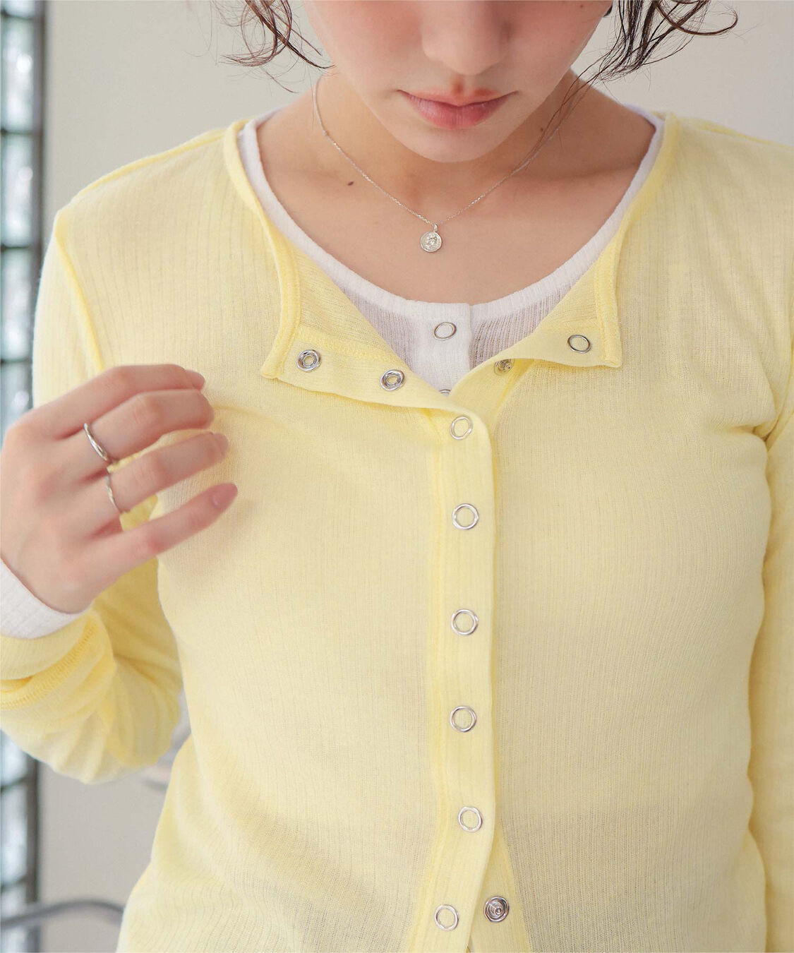 titivate「シアーテレコカーディガン」|ニット・セーター|