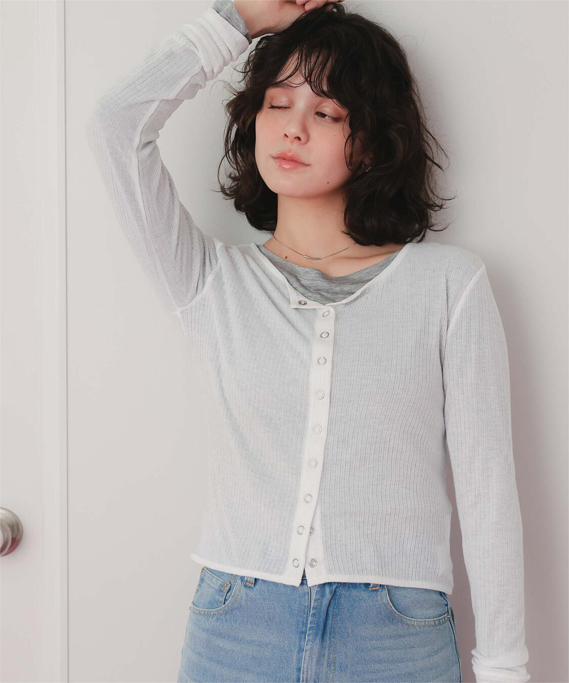 titivate「シアーテレコカーディガン」|ニット・セーター|