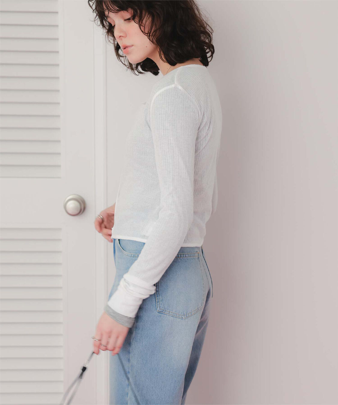 titivate「シアーテレコカーディガン」|ニット・セーター|