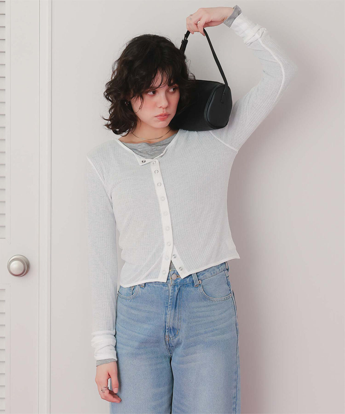 titivate「シアーテレコカーディガン」|ニット・セーター|