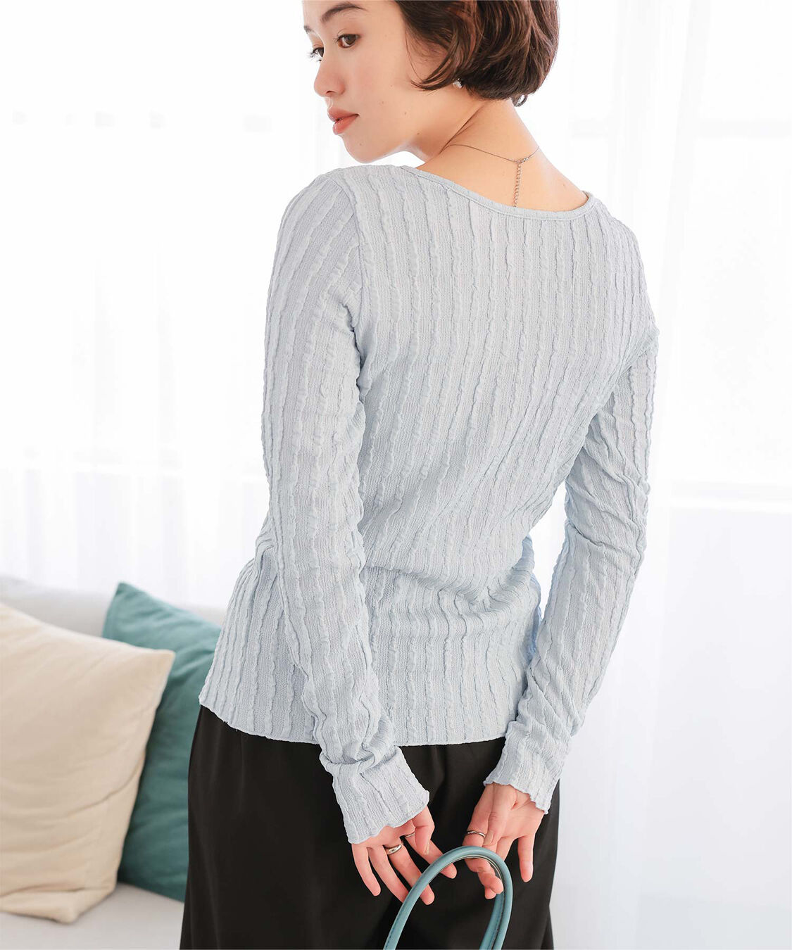 titivate「前後2wayアソートカットカーディガン」|カーディガン|