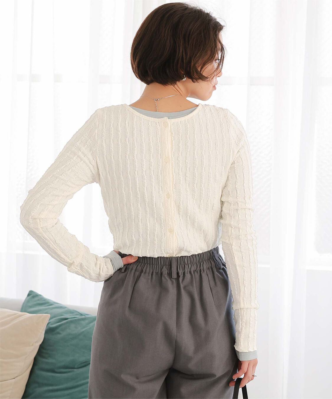 titivate「前後2wayアソートカットカーディガン」|カーディガン|