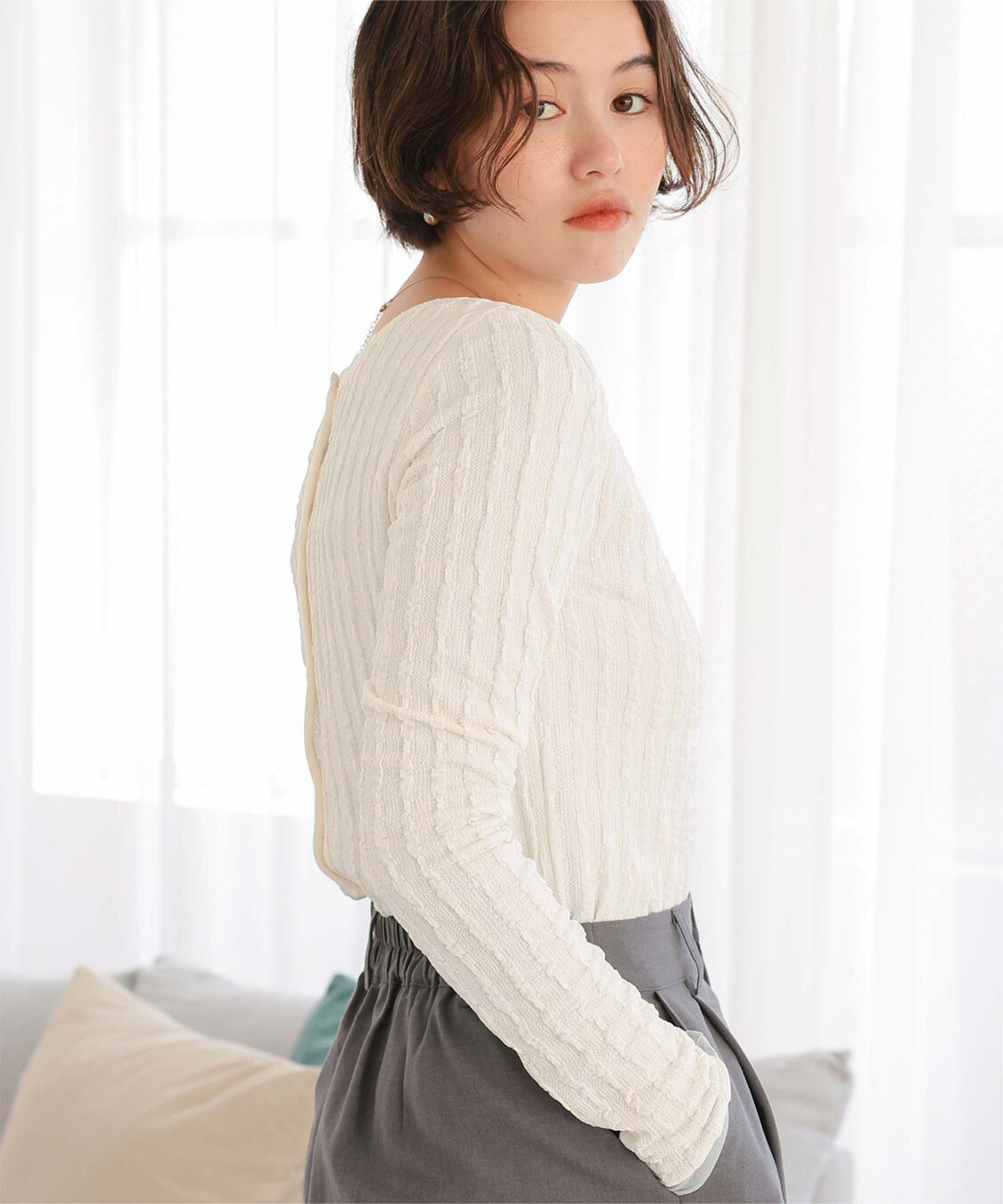 titivate「前後2wayアソートカットカーディガン」|カーディガン|