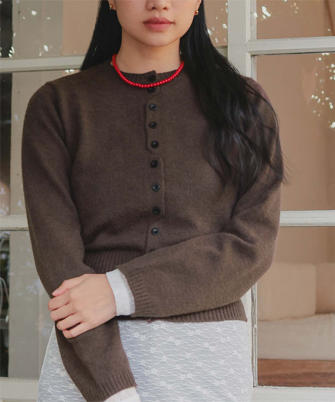 miette「メニーボタンニットカーディガン」|ニット・セーター|