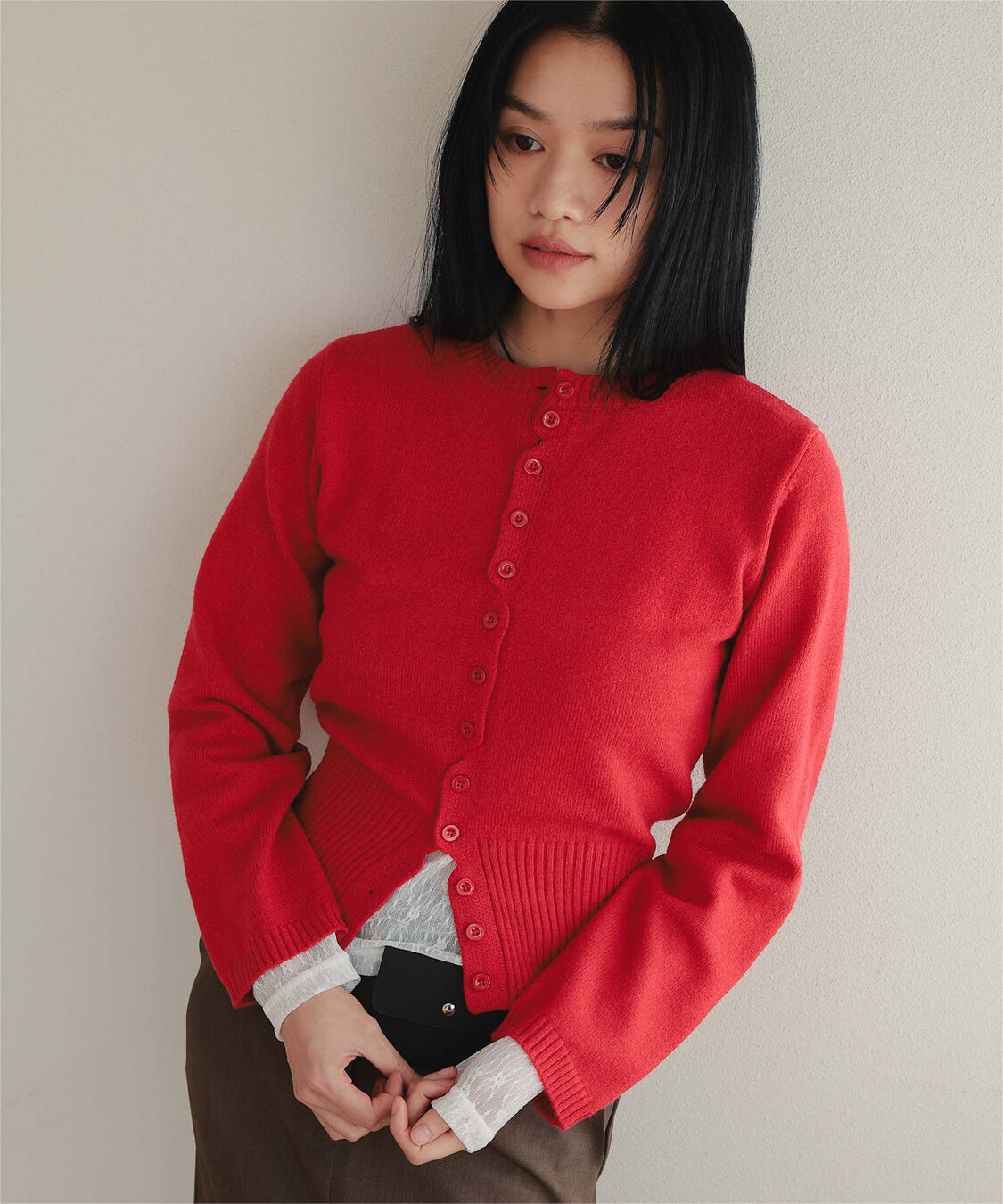 miette「メニーボタンニットカーディガン」|ニット・セーター|