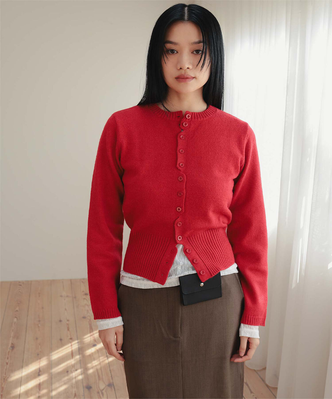 miette「メニーボタンニットカーディガン」|ニット・セーター|