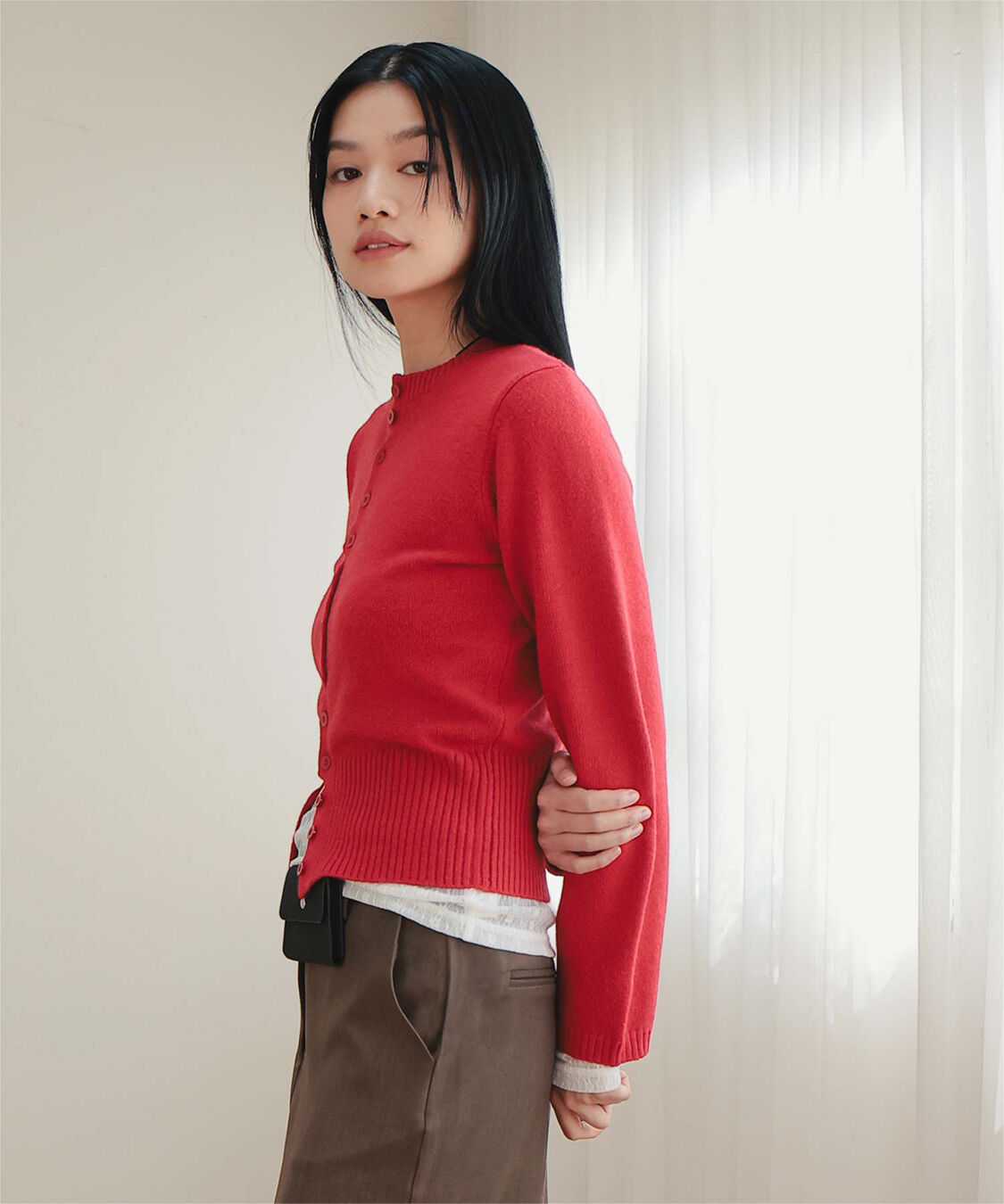 miette「メニーボタンニットカーディガン」|ニット・セーター|