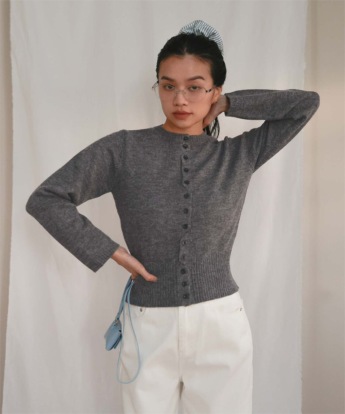 miette「メニーボタンニットカーディガン」|ニット・セーター|