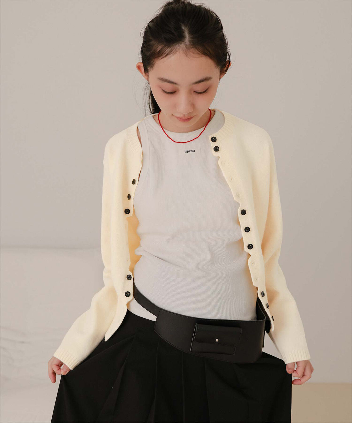 miette「メニーボタンニットカーディガン」|ニット・セーター|