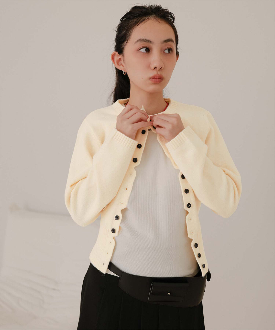 miette「メニーボタンニットカーディガン」|ニット・セーター|