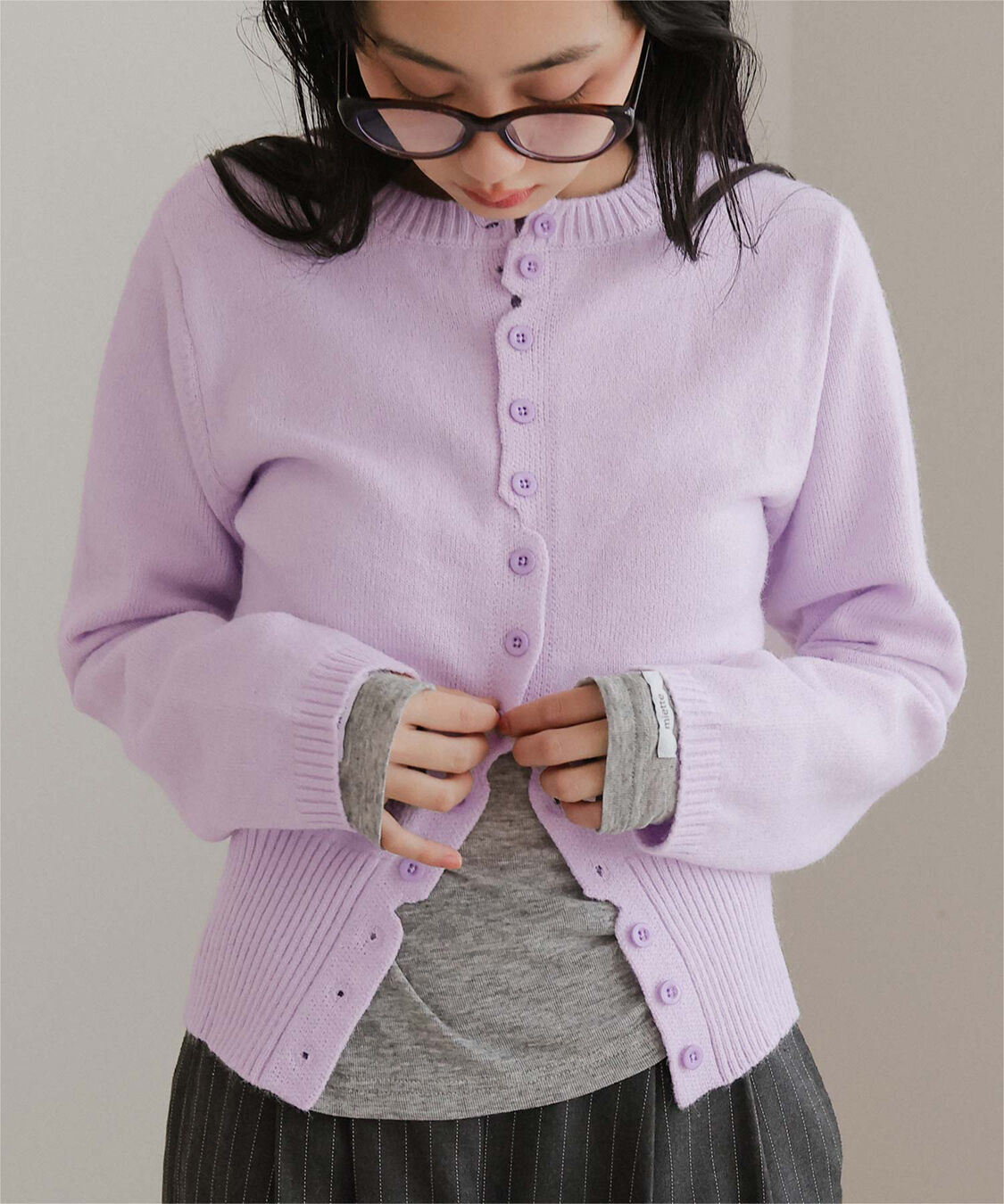 miette「メニーボタンニットカーディガン」|ニット・セーター|