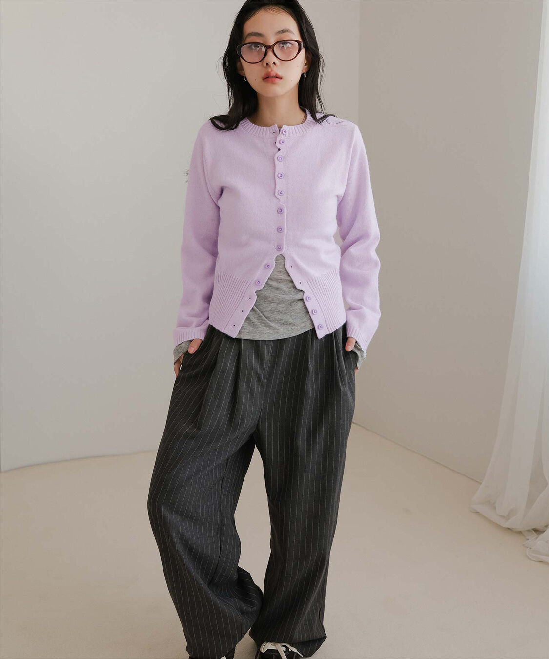 miette「メニーボタンニットカーディガン」|ニット・セーター|