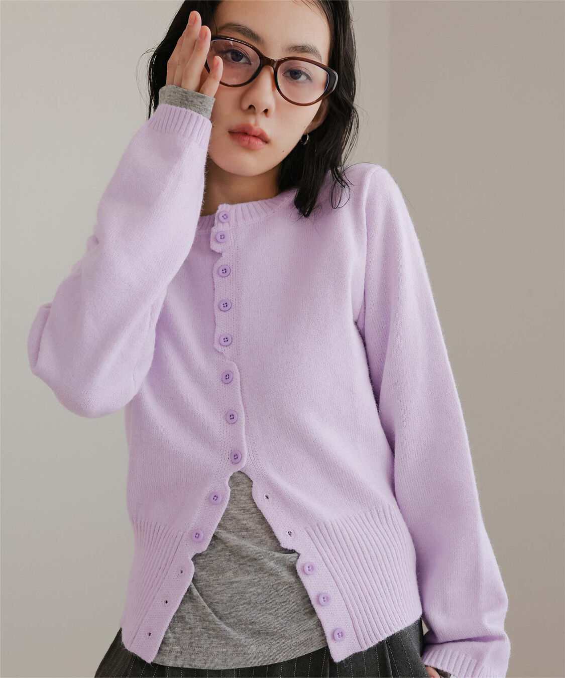 miette「メニーボタンニットカーディガン」|ニット・セーター|