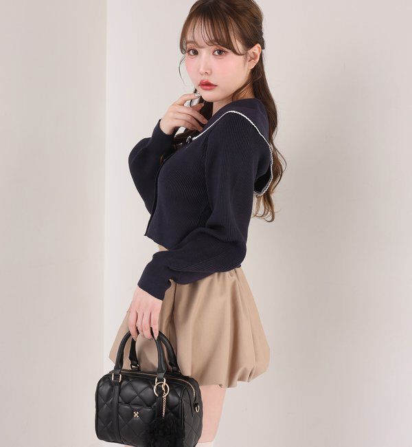  「ロゴ刺繍セーラーニット」|ニット・セーター|