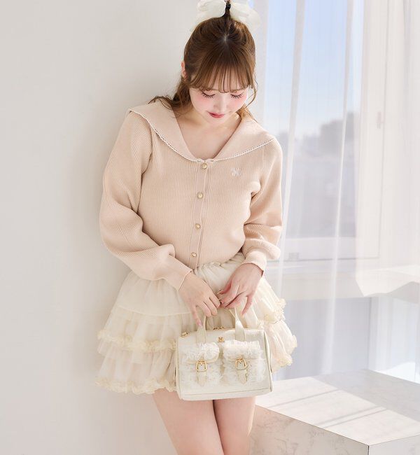  「ロゴ刺繍セーラーニット」|ニット・セーター|