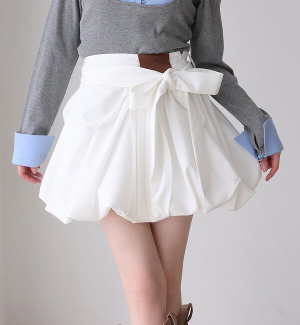  「【サイズ展開あり】バルーンミニスカート／パッチつき」|スカート|