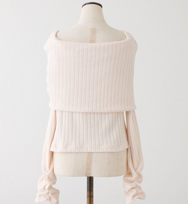  「ドロストリボンオフショルトップス」|プルオーバー|