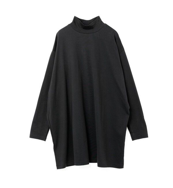 mizuiro ind「mizuiro ind ハイネックワイドチュニック」|ワンピース|ブラック