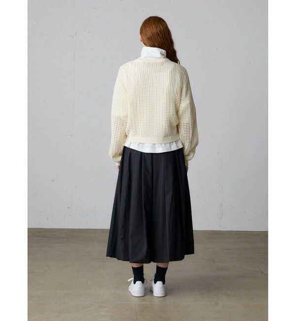 MidiUmi「MidiUmi メッシュニットジップカーディガン」|カーディガン|