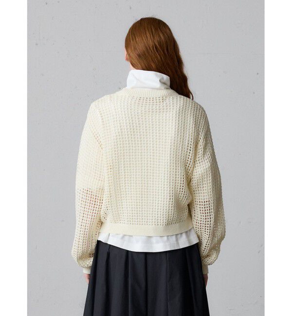 MidiUmi「MidiUmi メッシュニットジップカーディガン」|カーディガン|