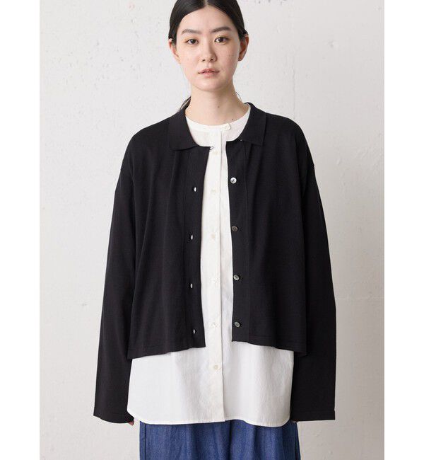 MidiUmi「MidiUmi ニットシャツカーディガン」|カーディガン|