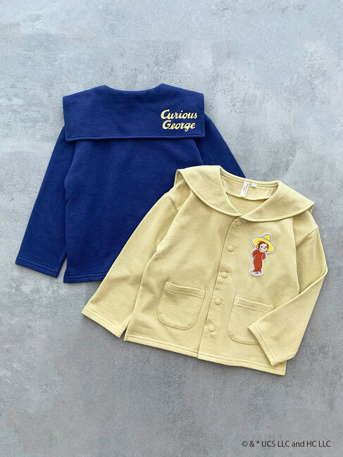 Samansa Mos2 Lagom「【おさるのジョージ】セーラーカラーカーディガン」|カーディガン|