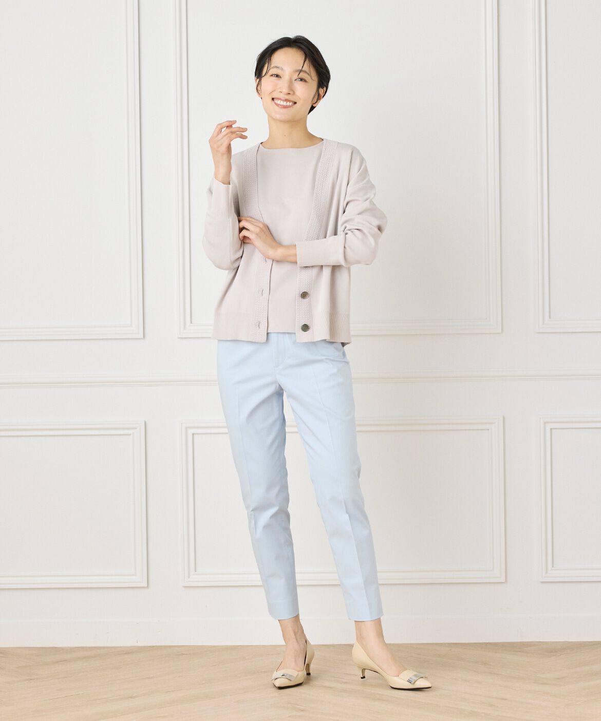 7-IDconcept.「《大きいサイズ》Ｖネックカーディガン」|カーディガン|