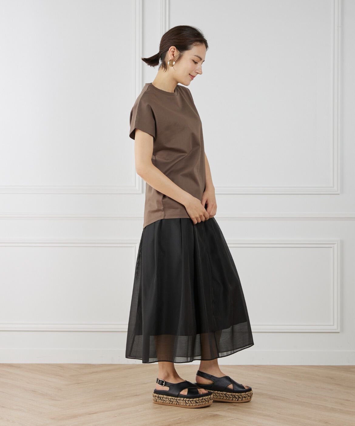 INED「《WEB限定》フレンチスリーブカットソー」|Tシャツ・カットソー|