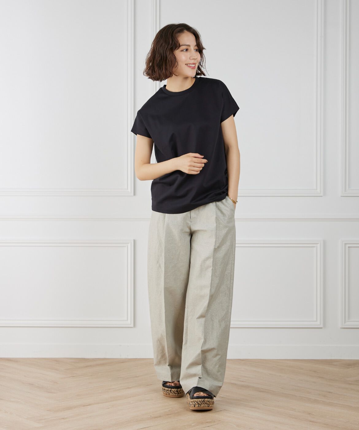 INED「《WEB限定》フレンチスリーブカットソー」|Tシャツ・カットソー|