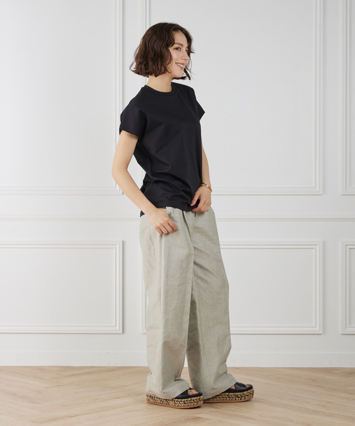 INED「《WEB限定》フレンチスリーブカットソー」|Tシャツ・カットソー|