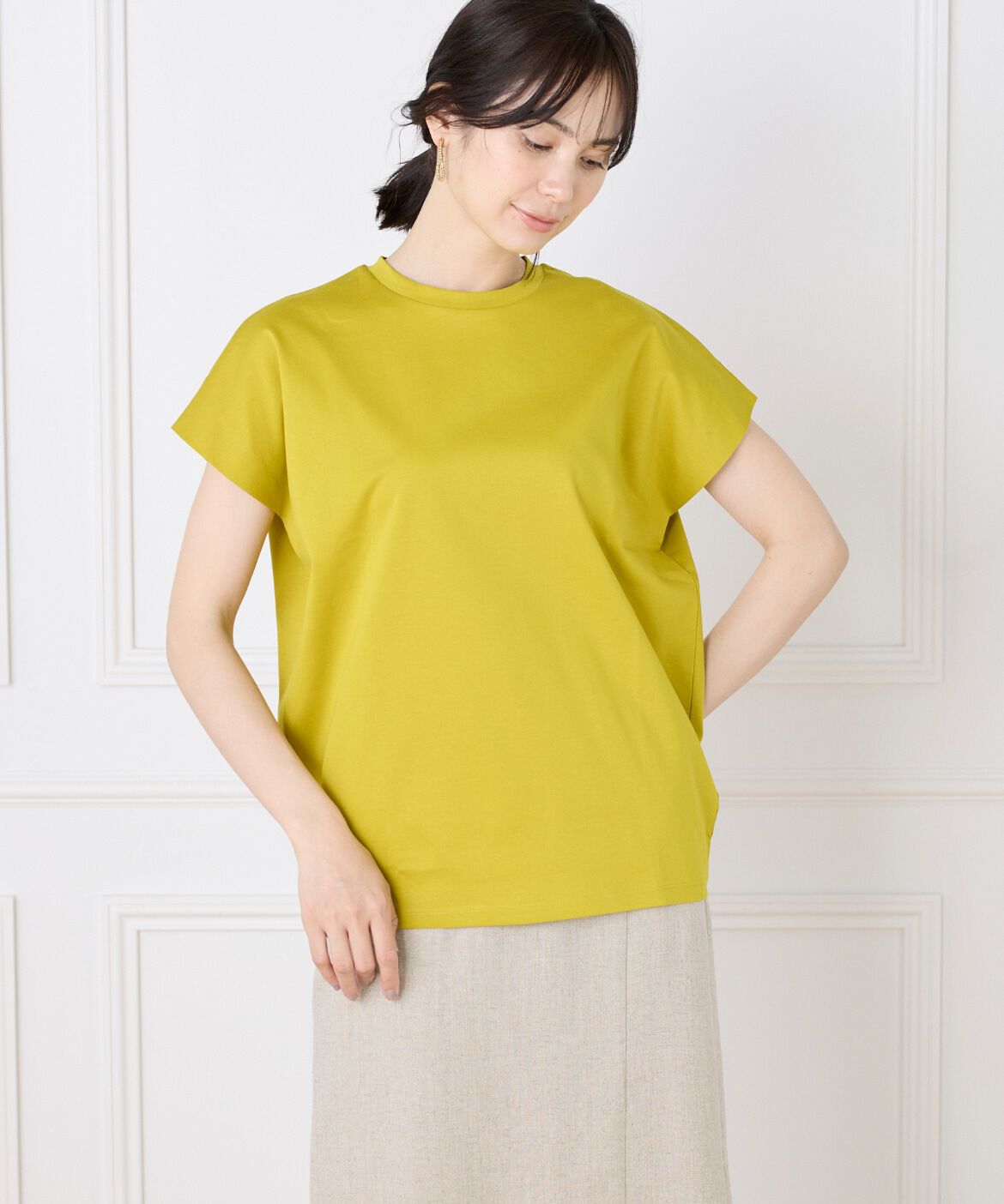 INED「《WEB限定》フレンチスリーブカットソー」|Tシャツ・カットソー|