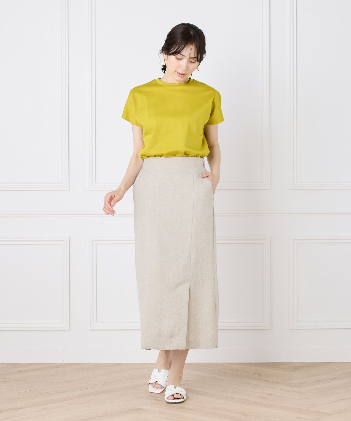 INED「《WEB限定》フレンチスリーブカットソー」|Tシャツ・カットソー|