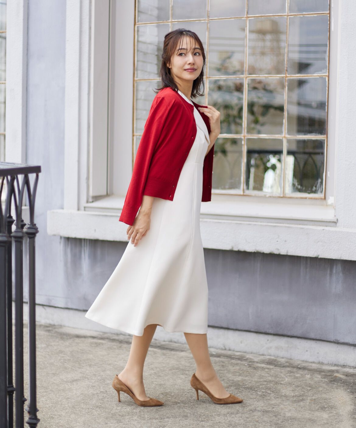 Maglie le cassetto「《M Maglie le cassetto》ショールカラーワンピース」|ワンピース|