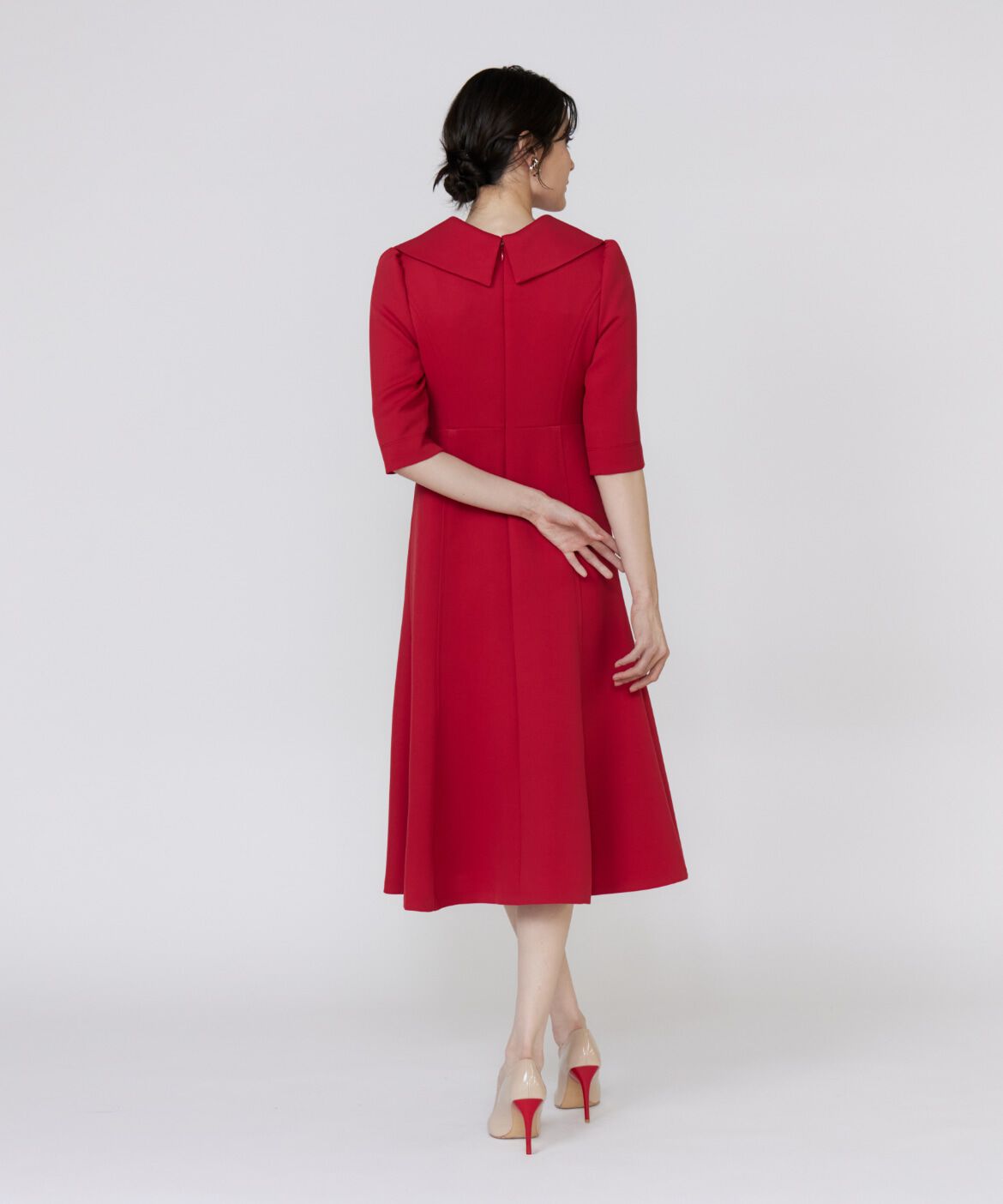 Maglie le cassetto「《M Maglie le cassetto》ショールカラーワンピース」|ワンピース|