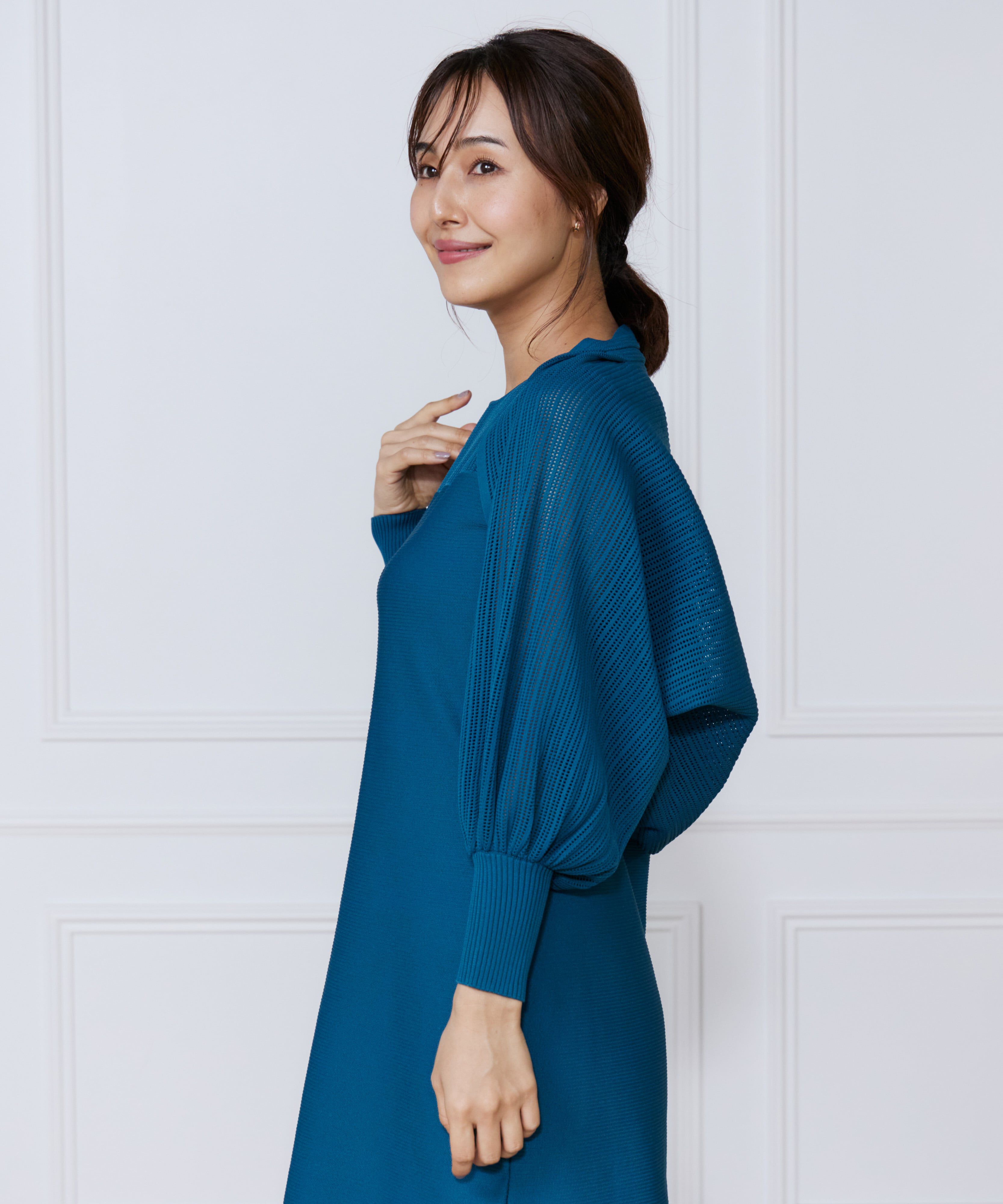 ef-de Black「ハートアイレットニットボレロ」|カーディガン|