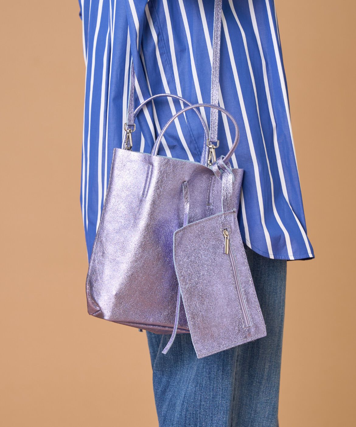 FAVORITE SUKINAMONO「メタリックミニトートバッグ《MILLELA FIRENZE》」|トートバッグ|ラベンダー7