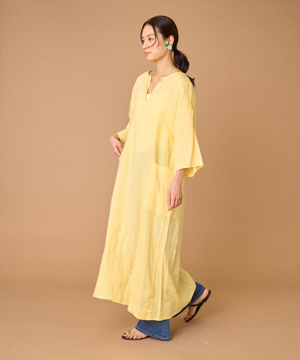 INED「TICCA リネン半袖ワンピース TBBS-313」|その他|